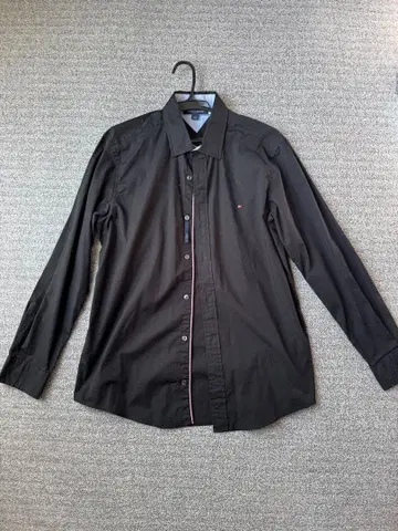 TOMMY HILFIGER 블랙 긴팔 셔츠 L