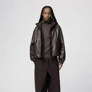 [택 포함] 유니클로 코팅 숏 블루종