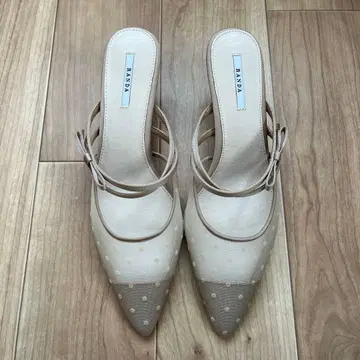 RANDA 시어 리본 뮬 펌프스