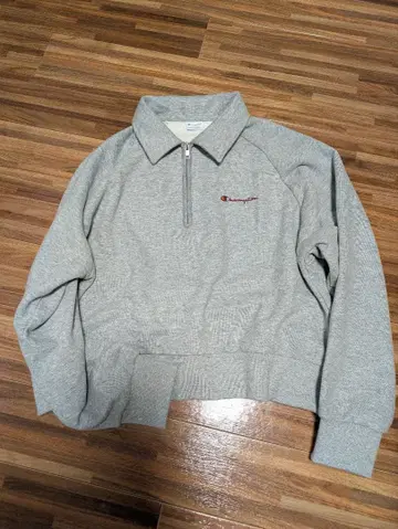 Champion 스웨트 후드 맨투맨 여성용 하프 지퍼