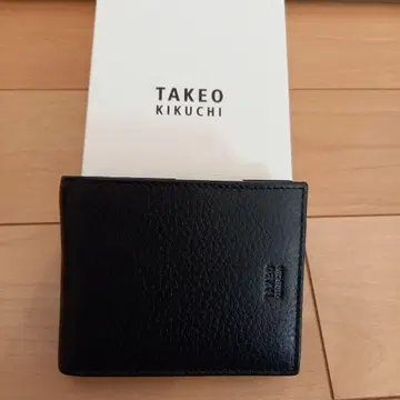 TAKEO KIKUCHI 블랙 접이식 지갑