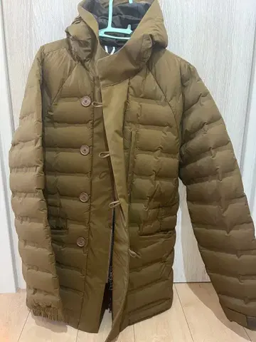 LACOSTE 압착 심리스 다운 90% 후드 S