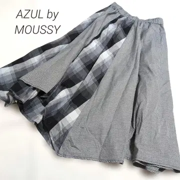 AZUL by MOUSSY 패치워크 어시멘틀리 체크 무늬 스커트