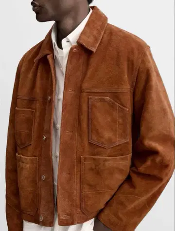 ZARA 스웨이드 가죽 브라운