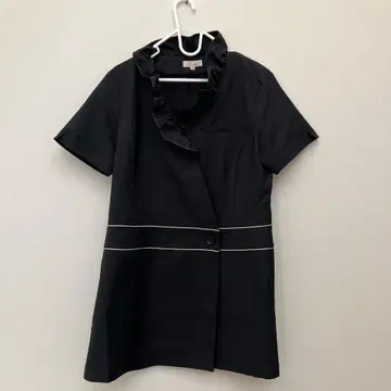 블랙 프릴 반팔 튜닉 사이즈 11