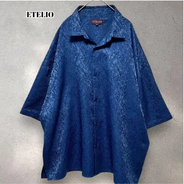 에테리오 ETELIO 자카드 셔츠 빅 슬리트 XL 사이즈
