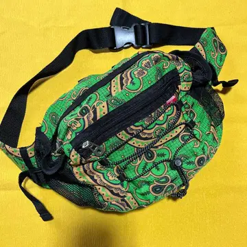 바디백 웨스트 파우치 그린 패턴
