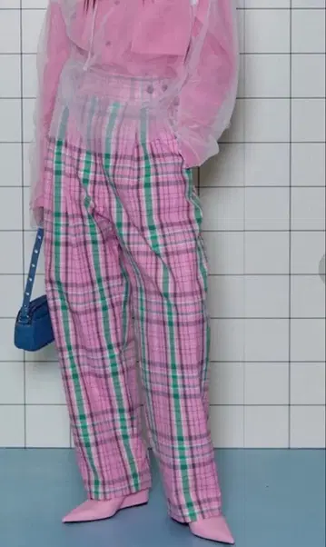 MAISON SPECIAL Check 체크 벌룬 팬츠 핑크