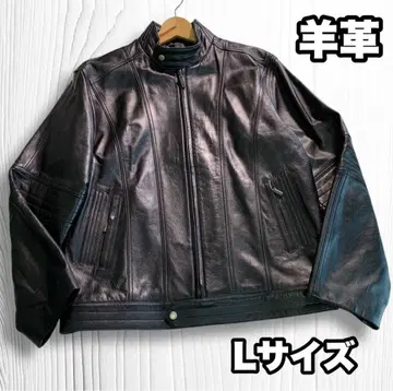 양가죽 L 사이즈 가죽 자켓 싱글 라이더 가죽 자켓 블랙 천연 가죽 가죽