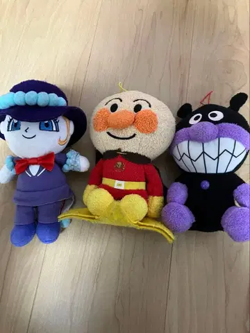 호빵맨 봉제 인형 3개 세트