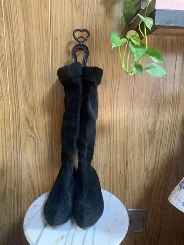 Fitfit 핏핏 블랙 스웨이드 롱 부츠