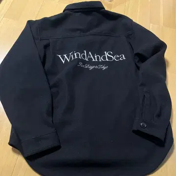 윈드앤씨 WIND&SEA L 로고 자수 두꺼운 원단 셔츠 자켓 겉옷