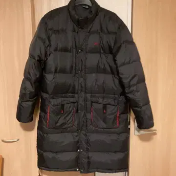 Reebok 블랙 롱 다운 자켓 XL