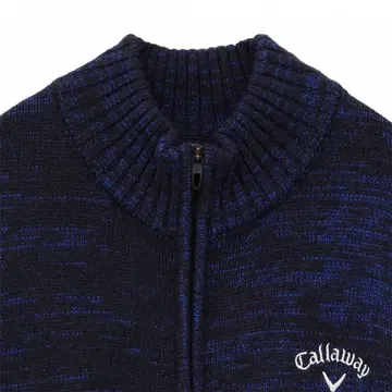 캘러웨이 멜란지 그라데이션 풀 집업 니트