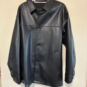 GU 인조 가죽 블루종 NT+E