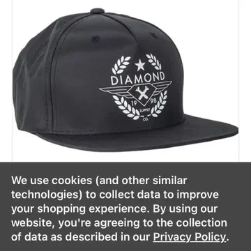 DIAMOND SUPPLY 블랙 캡