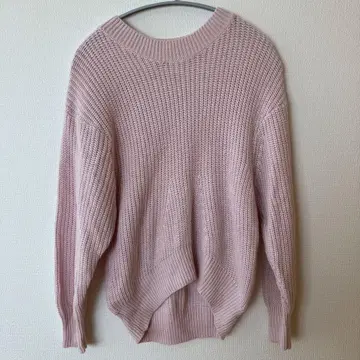 snidel 핑크 뜨개질 니트 스웨터 긴팔