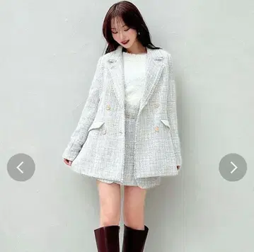 리젝시 트위드 자켓 그레이