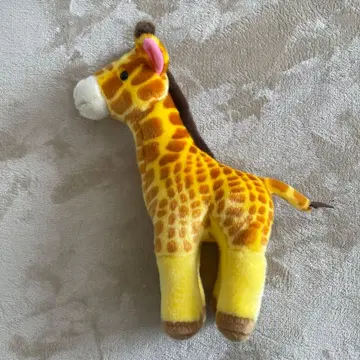 기린 봉제 인형 옐로우 컬러 동물원 기념품 M 33cm
