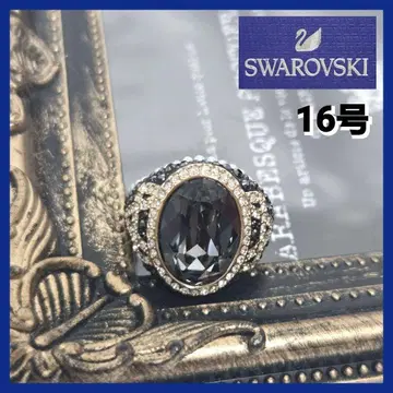 SWAROVSKI 반지 블랙 펄 비즈 58 사이즈 16호