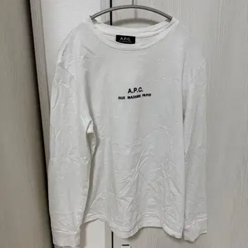 A.P.C. 화이트 긴팔 T셔츠 XS
