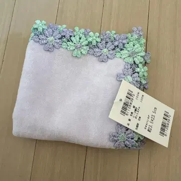 치카자와 레이스 타월 손수건 미사용품 택 포함 꽃무늬