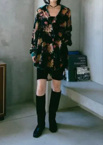 Sahara Velvet Over Shirt Green 새상품급