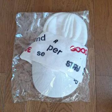 블랙&화이트 니트캡 새상품