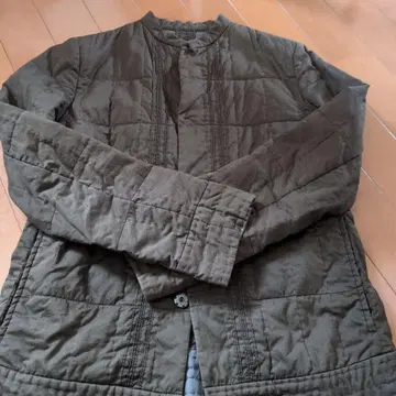 pas de calais 다크 브라운 퀼팅 자켓