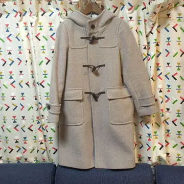 그린 라벨 릴랙싱 그레이 더플 코트 후드 부착