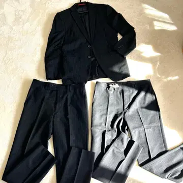 다크 그레이 스트라이프 비즈니스 정장 세트
