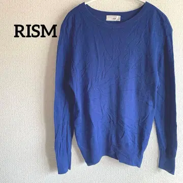 RISM 파랑 니트 긴팔 스웨터