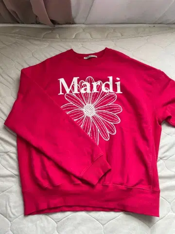 Mardi 꽃무늬 맨투맨 원사이즈