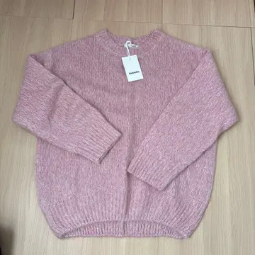 긴팔 핑크 니트 스웨터