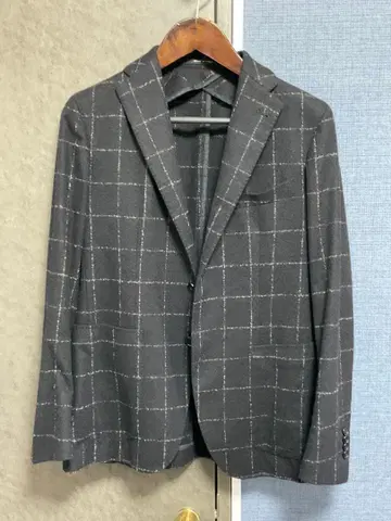 TAGLIATORE 그레이 체크 무늬 테일러드 자켓 사이즈 46