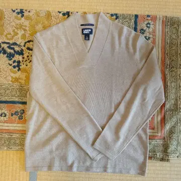 Lands' End 베이지 V넥 니트 스웨터 L 사이즈