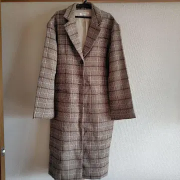 MOUSSY 체크 무늬 롱 코트 사이즈 1