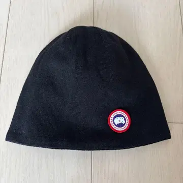 CANADA GOOSE 블랙 니트 모자 O/S 새상품급