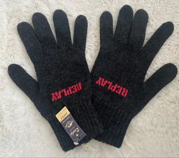 REPLAY 리플레이 블랙 울 장갑 [새상품] L사이즈
