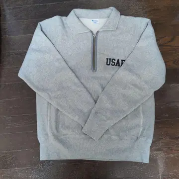 챔피온 USAFA 하프 지퍼 리버스 위브 단일 택 복각