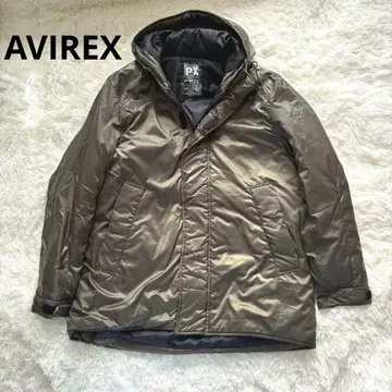 [ AVIREX ] 후드 부착 충전솜 다운 자켓 M 사이즈 카키