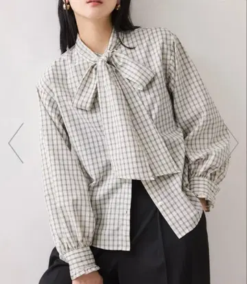 VIS 보타이 리본 포함 스탠드 카라 셔츠