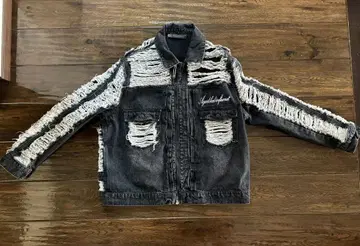 A GOOD BAD INFLUENCE 데미지 가공 데님 자켓