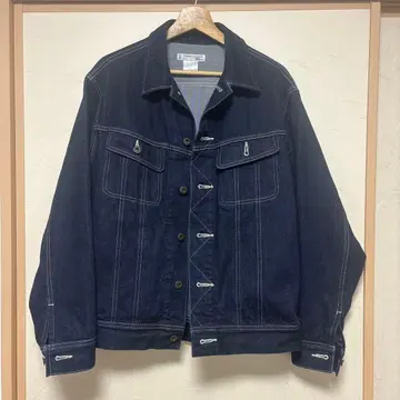 다크 네이비 데님 자켓과 팬츠 세트