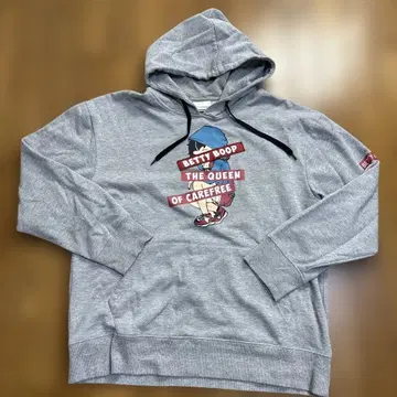 BETTY BOOP 후드 부착 후드티 그레이