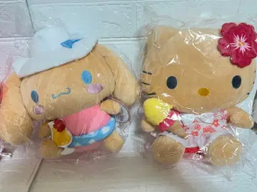 [ 새상품 미개봉 ] 괌 한정판 헬로키티 시나모롤 봉제 인형 세트