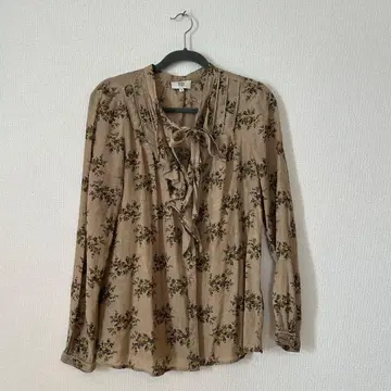 [ VINTAGE ] 꽃무늬 긴팔 블라우스