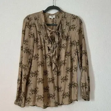 [ VINTAGE ] 꽃무늬 긴팔 블라우스