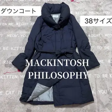 새상품급 매킨토시 롱 다운 코트 네이비 벨트 포함