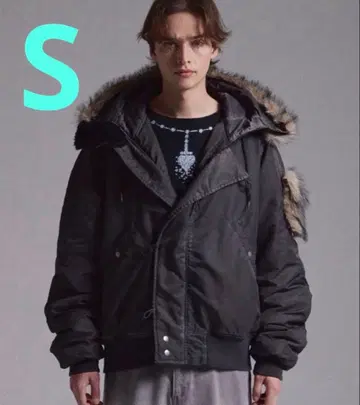 GRANCY 퍼 포켓 디자인 페이드 N2B 자켓 블랙 S 사이즈